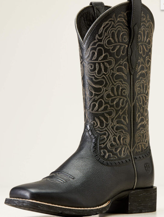 Ariat WMS Round Up Remuda Wide Square Toe Western Boot