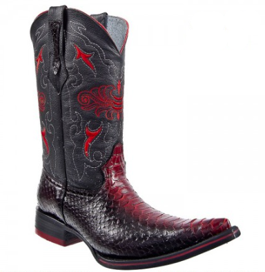 MNS Python Print Black and Red Boot