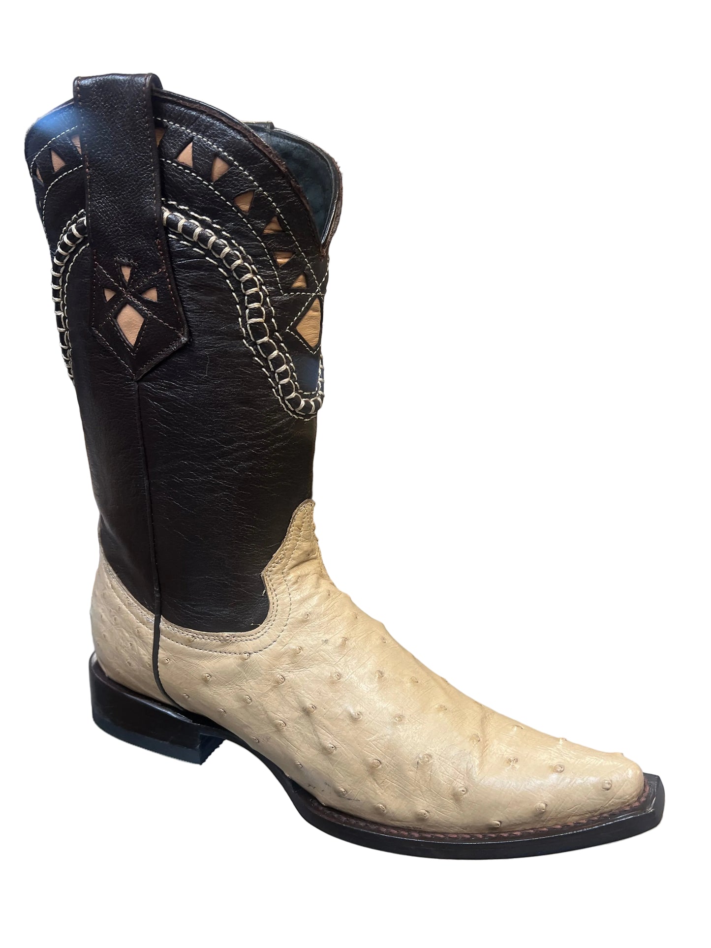 MNS Mexican Handmade Exotic Ostrich Boot Tip XXX