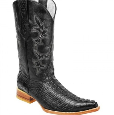 MNS Crocodile Print Leather Boot